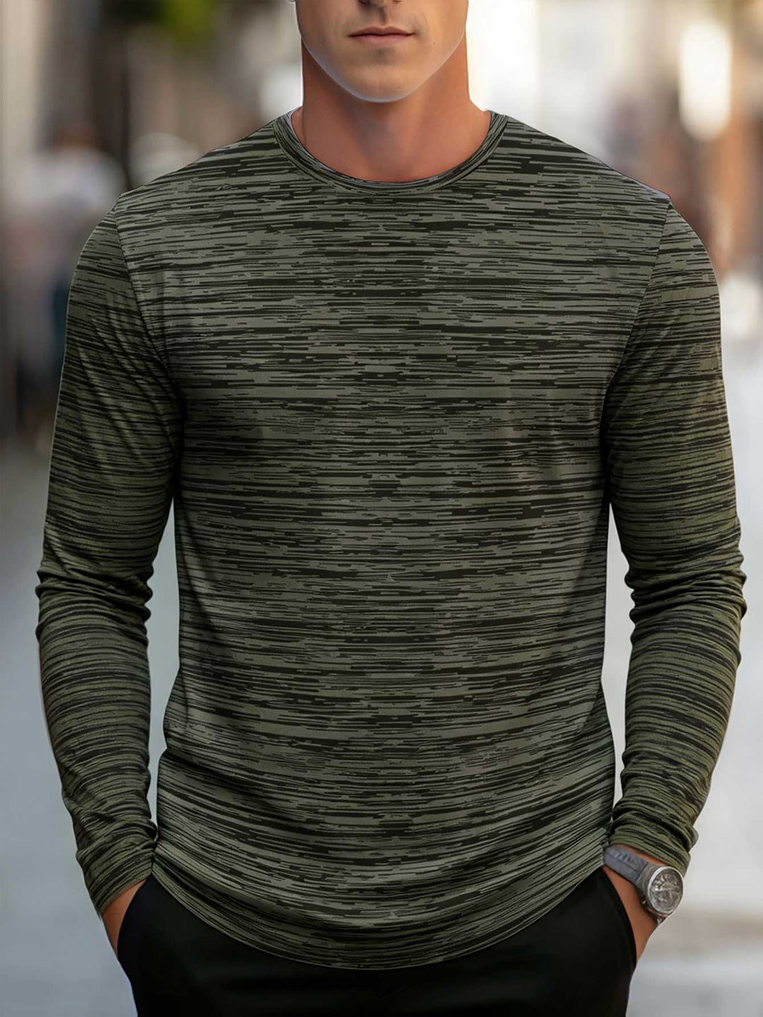 Alir - Camicia Casual a Maniche Lunghe a Righe