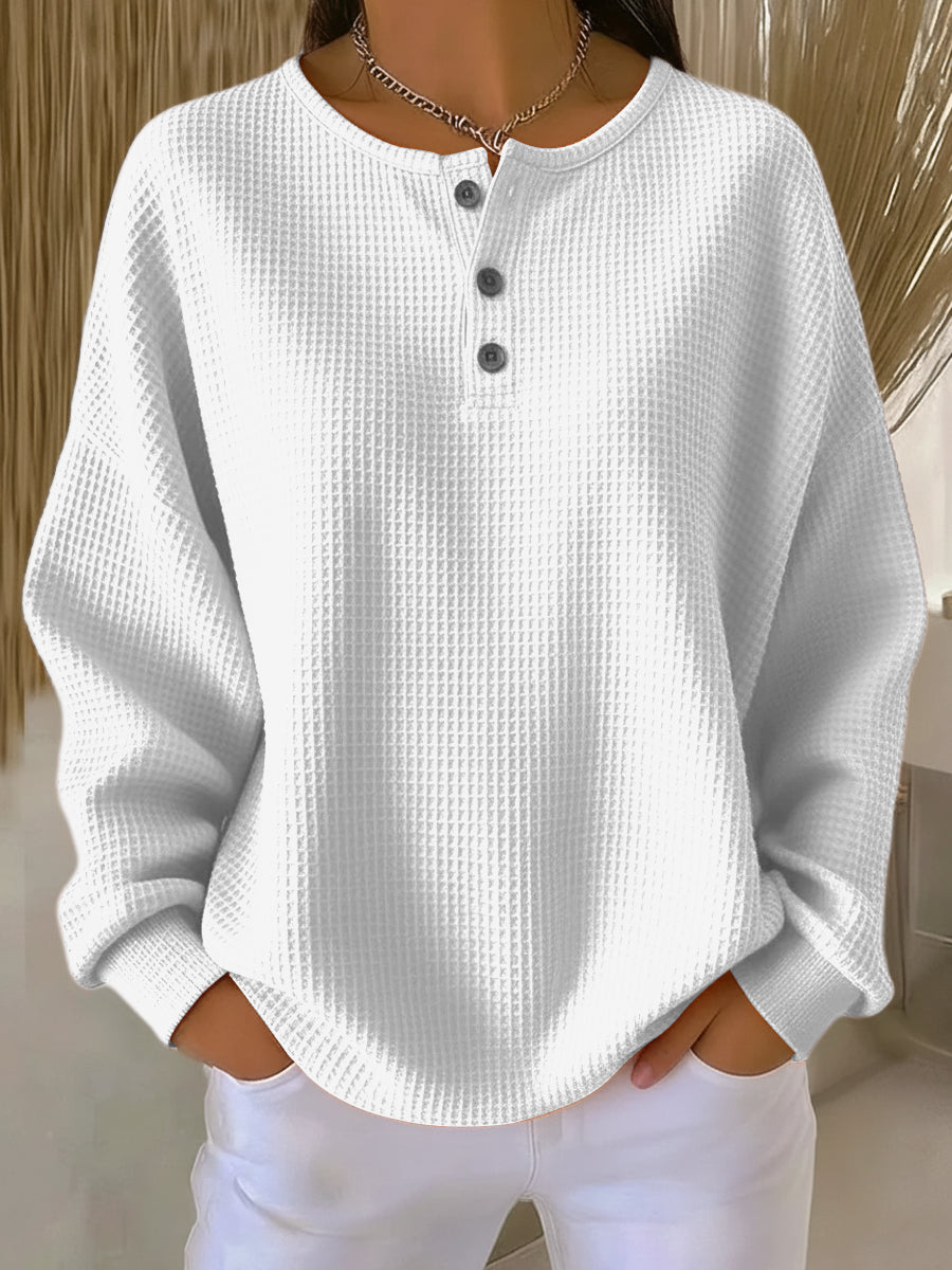 Ritona - Felpa Henley a Maglia a Rombi