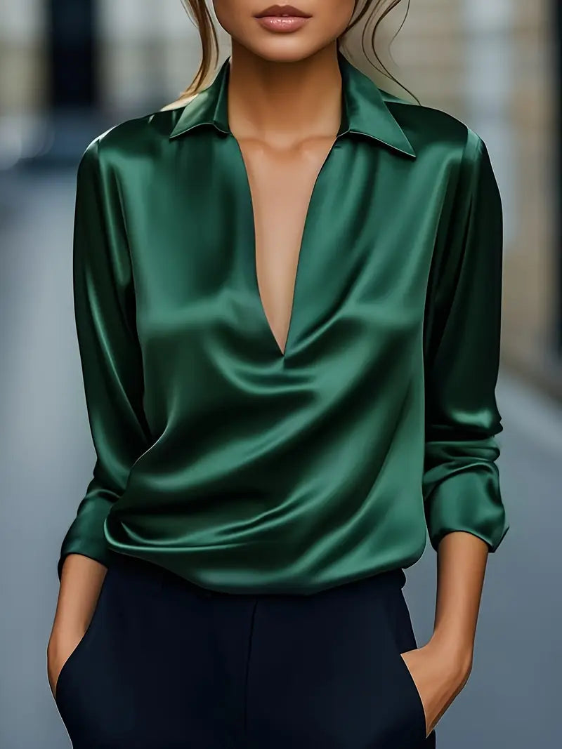 Nadene - Camicetta Con Scollo a V Premium