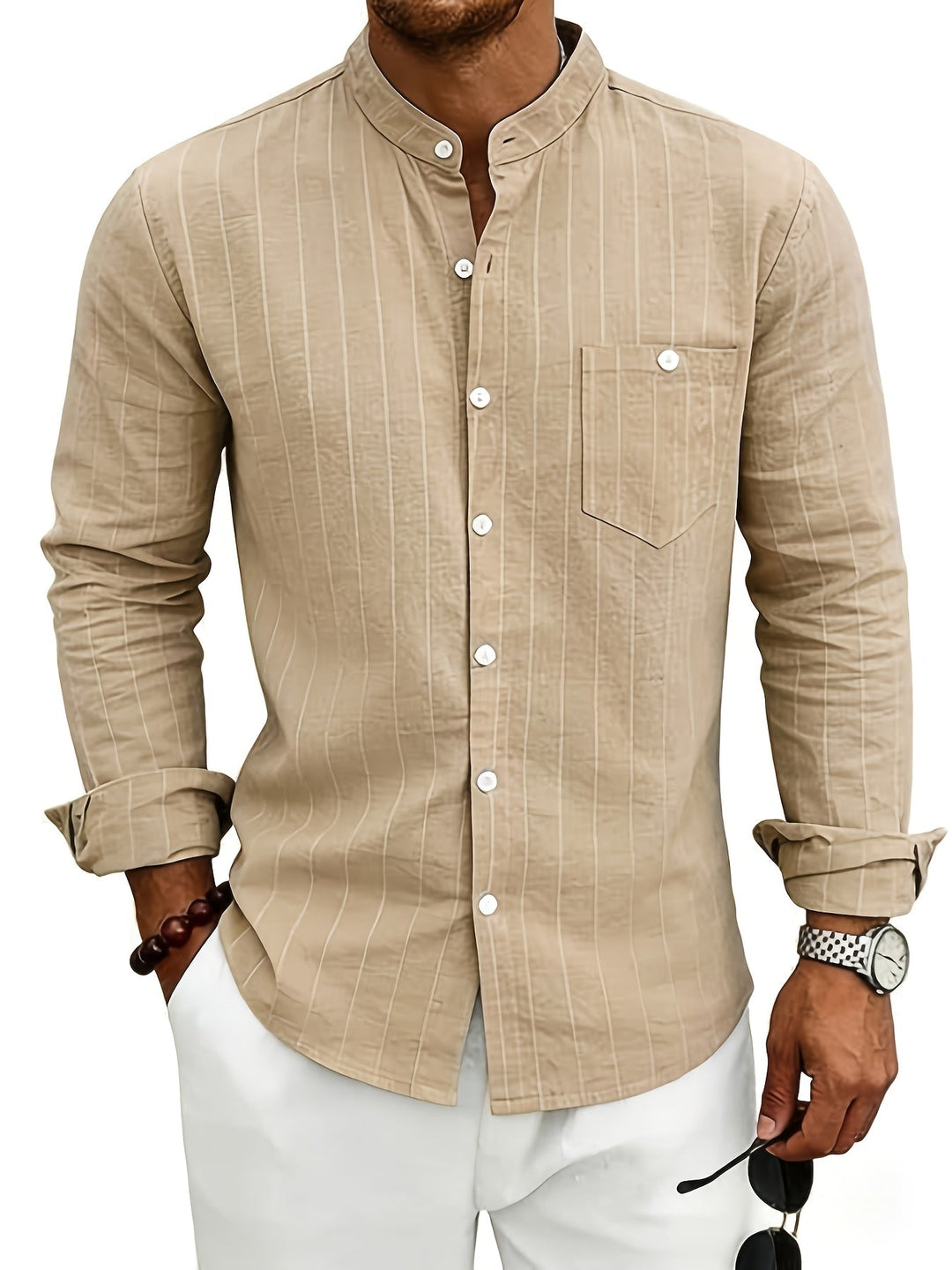 Leslie - Camicia Raffinata In Lino a Righe