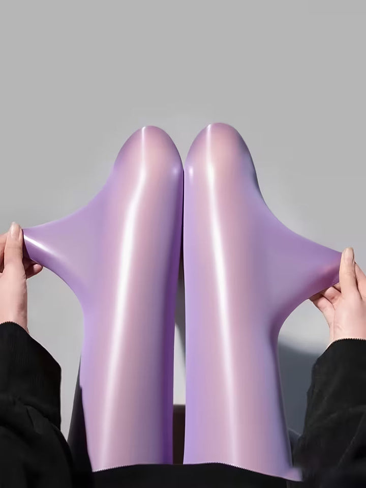 Bekah - Collant Elasticizzati Con Piedini ad Alta Lucentezza