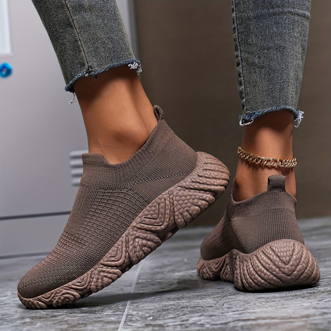 Elisha - Scarpe Lavorate a Maglia Con Suola Spessa