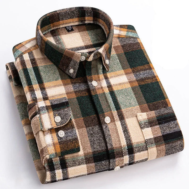 Joman - Camicia a Maniche Lunghe a Quadri Con Bottoni