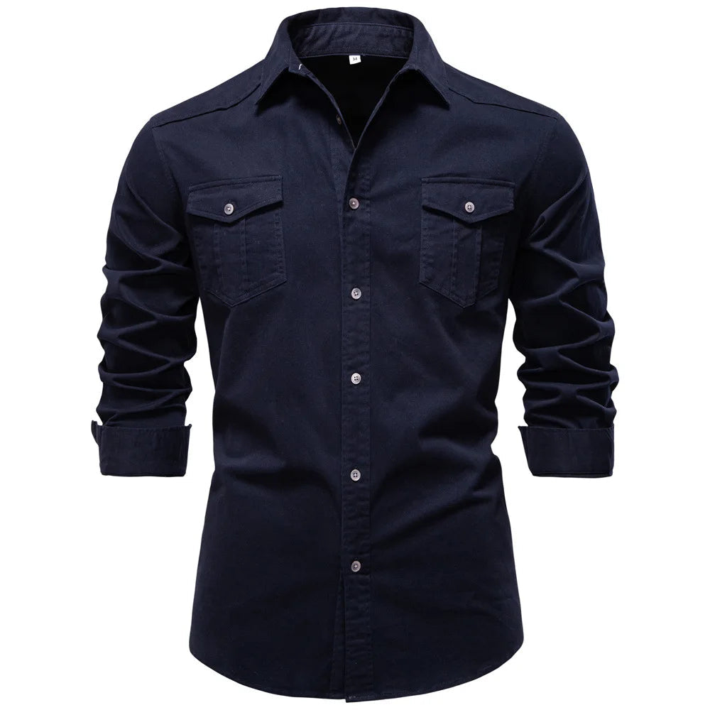 Sampath - Camicia di Cotone a Maniche lunghe