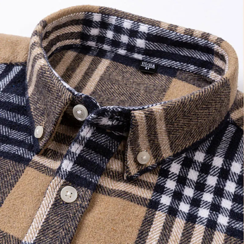 Joman - Camicia a Maniche Lunghe a Quadri Con Bottoni