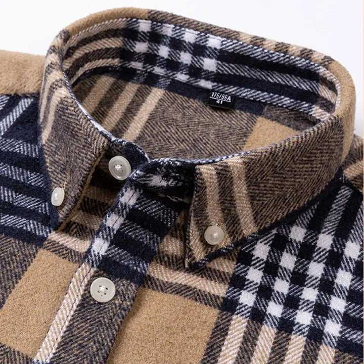 Joman - Camicia a Maniche Lunghe a Quadri Con Bottoni