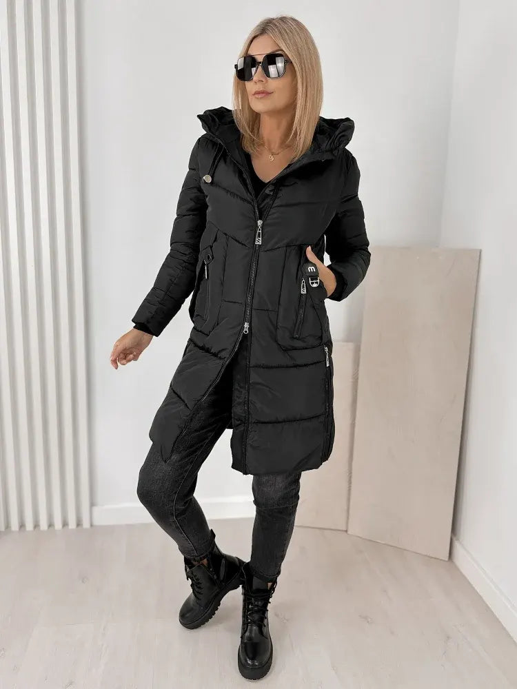 Ezekiel  - Piumino Lungo Con Cappuccio E Cerniere Laterali