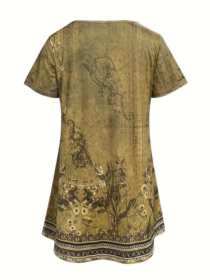 Abhishani - Maglietta Ampia Con Stampa Floreale