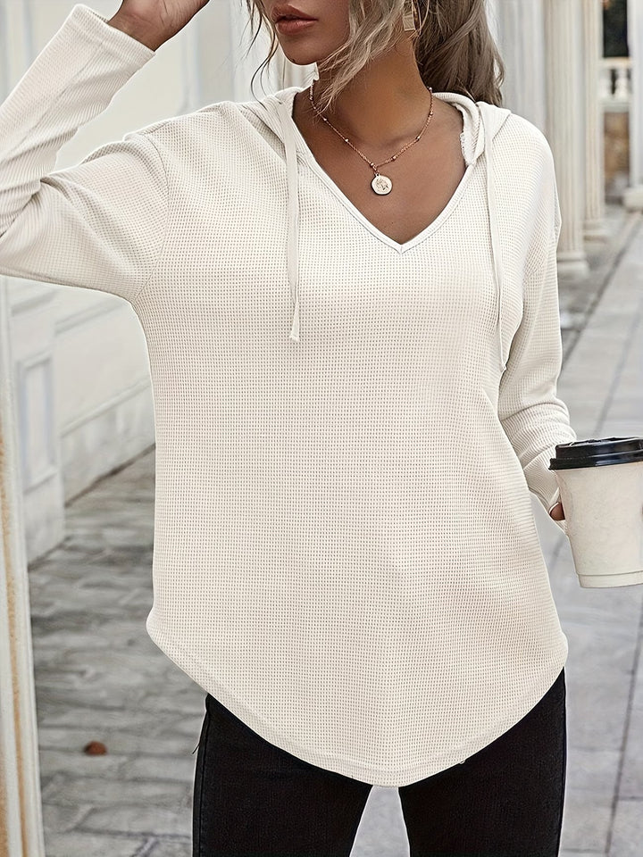 Seonie - Felpa Con Cappuccio a Maniche Lunghe E Scollo a V