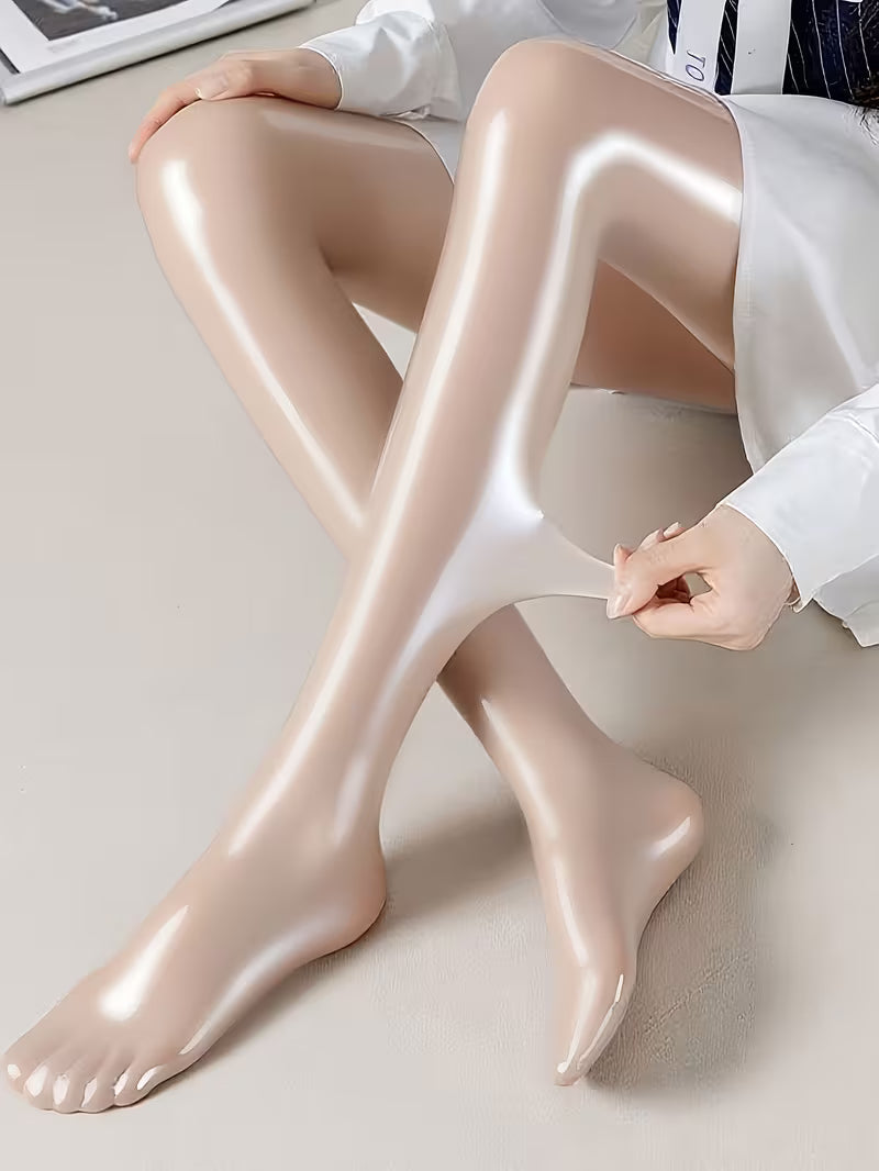 Bekah - Collant Elasticizzati Con Piedini ad Alta Lucentezza