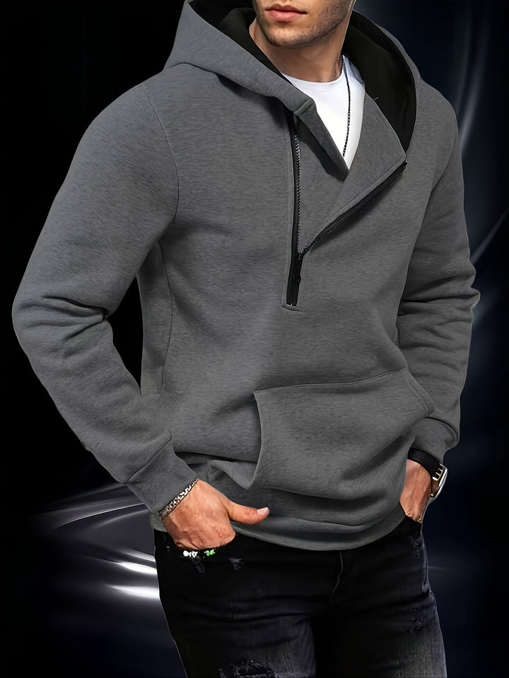 Jaylen - Felpa Con Cappuccio a Maniche Lunghe E Mezza ZIP