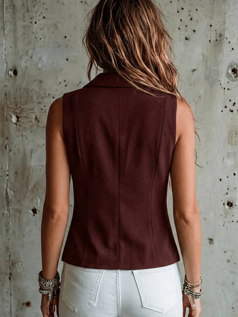 Arden - Elegante Gilet Da Completo Con Tasche