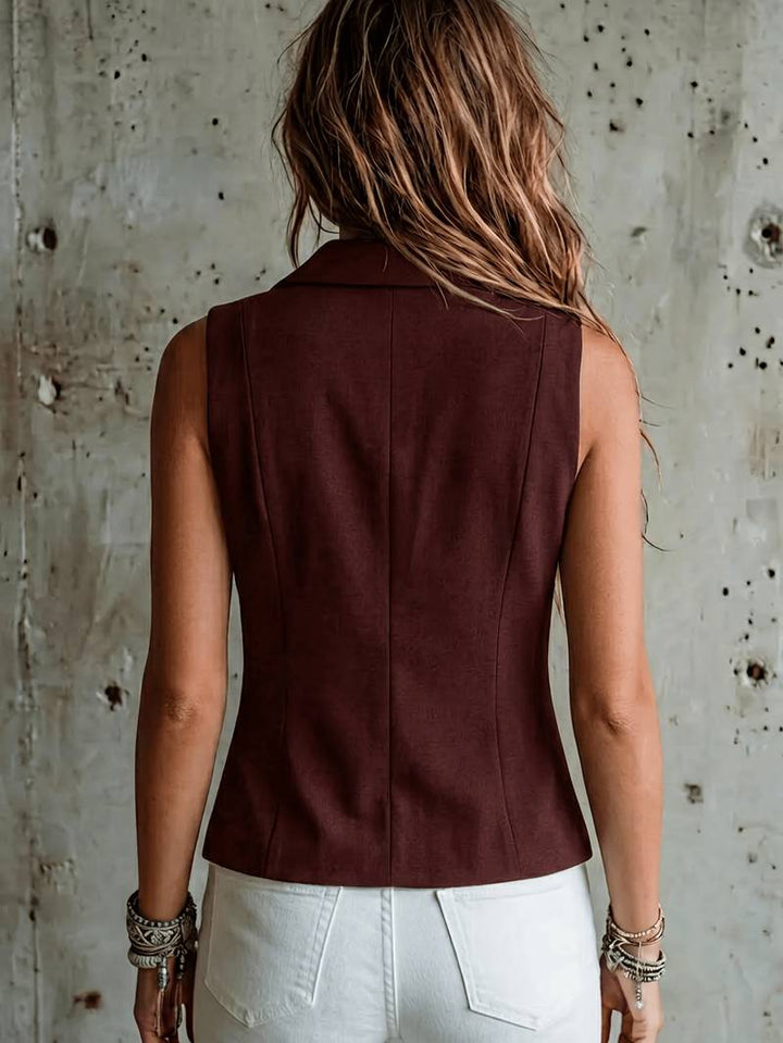 Arden - Elegante Gilet Da Completo Con Tasche