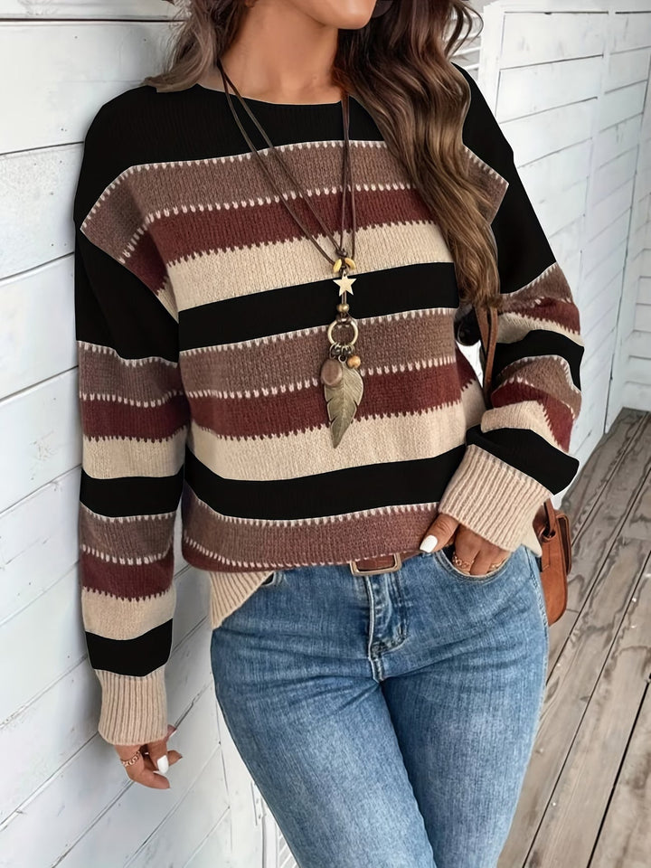 Fadina - Maglione in Maglia a Maniche Lunghe