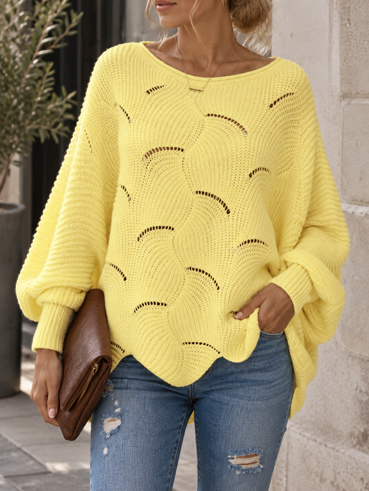 Zeyna - Maglione in Maglia a Maniche Lunghe