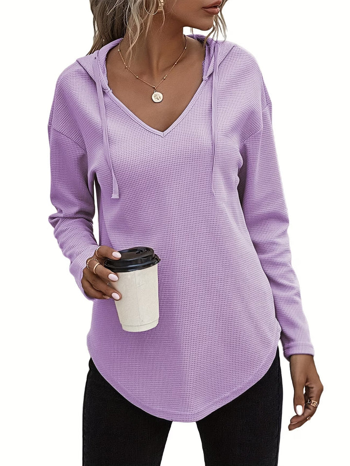 Seonie - Felpa Con Cappuccio a Maniche Lunghe E Scollo a V