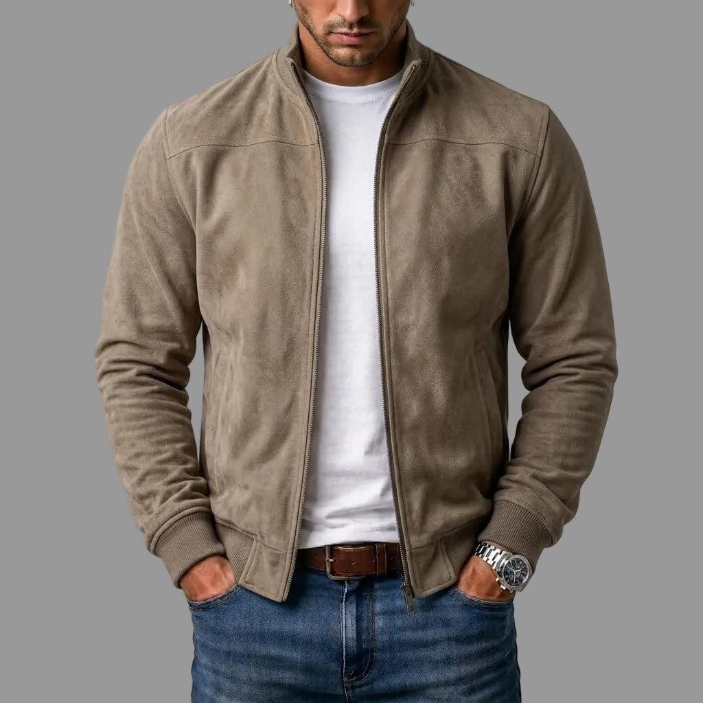 Kerral - Elegante Giacca in Pelle Scamosciata