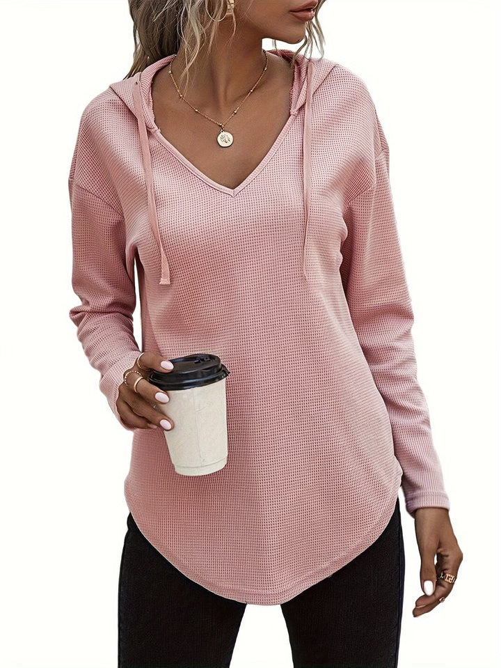 Seonie - Felpa Con Cappuccio a Maniche Lunghe E Scollo a V