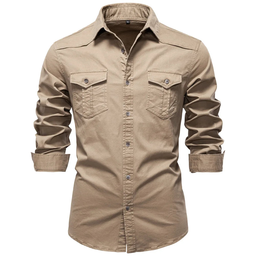 Sampath - Camicia di Cotone a Maniche lunghe