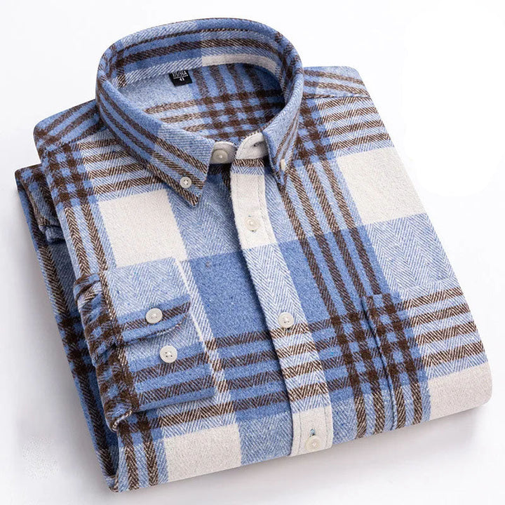 Joman - Camicia a Maniche Lunghe a Quadri Con Bottoni