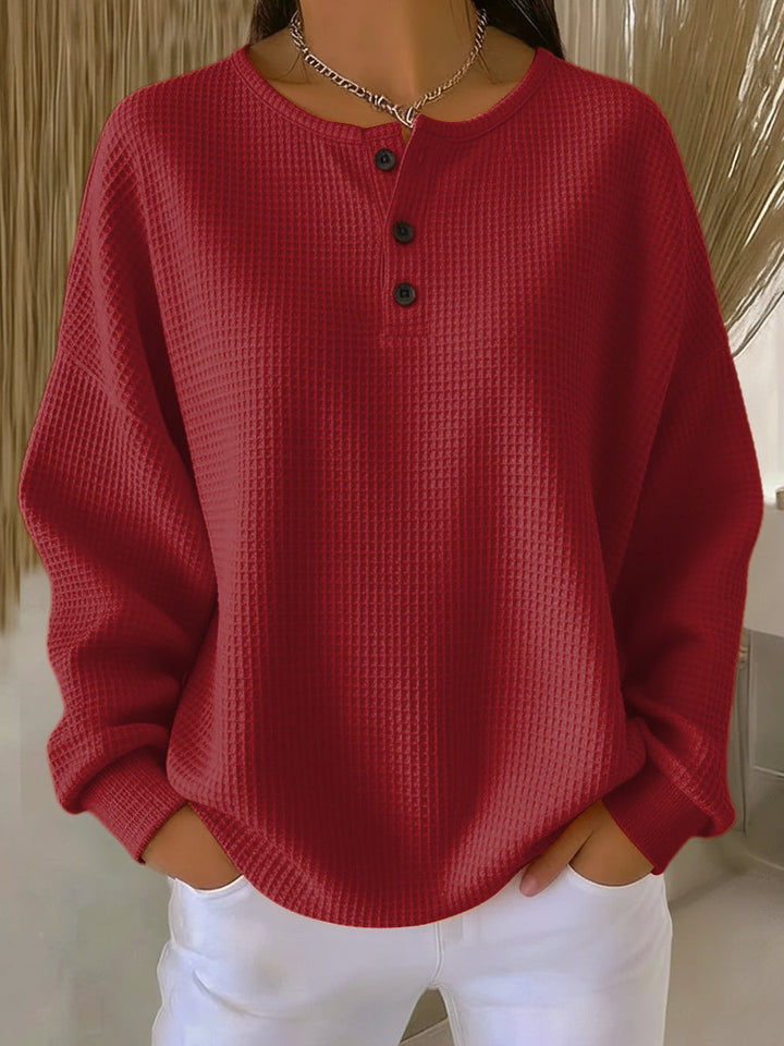 Ritona - Felpa Henley a Maglia a Rombi