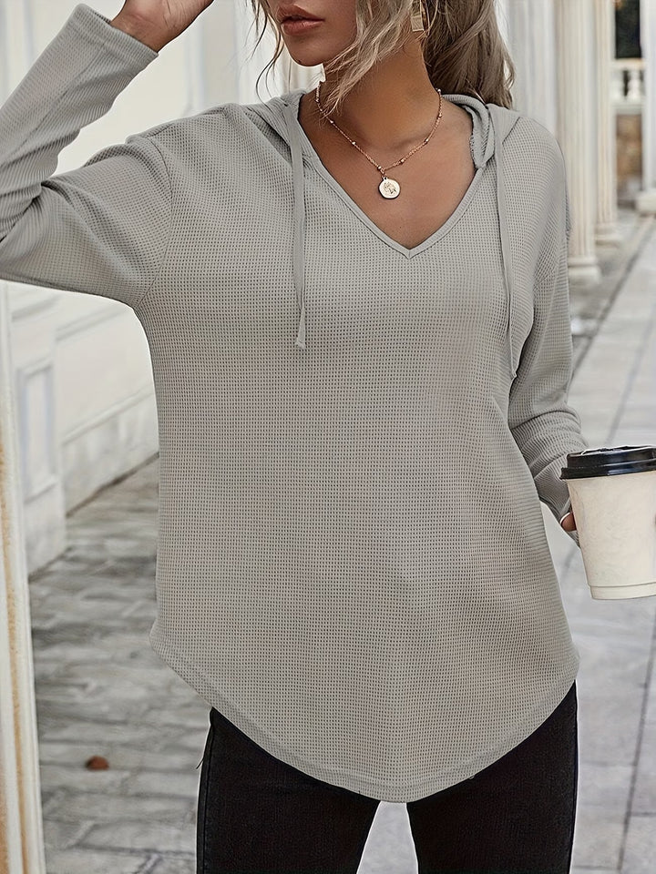 Seonie - Felpa Con Cappuccio a Maniche Lunghe E Scollo a V