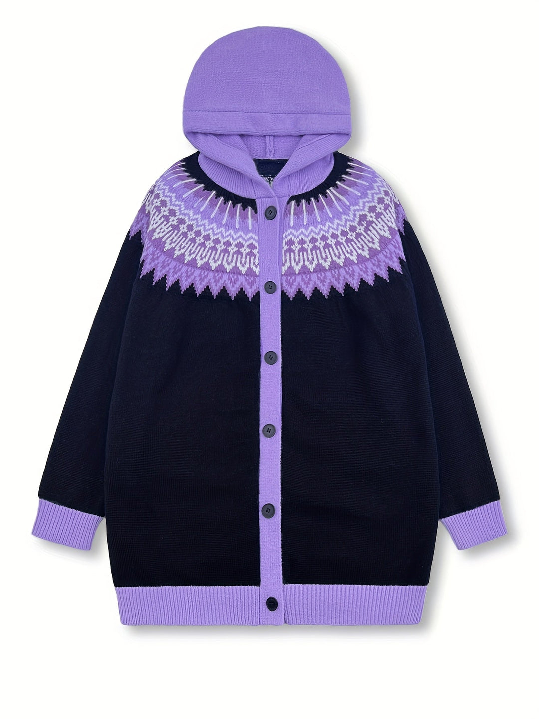 Gulnur - Elegante Maglione Invernale a Maniche Lunghe Con Cappuccio