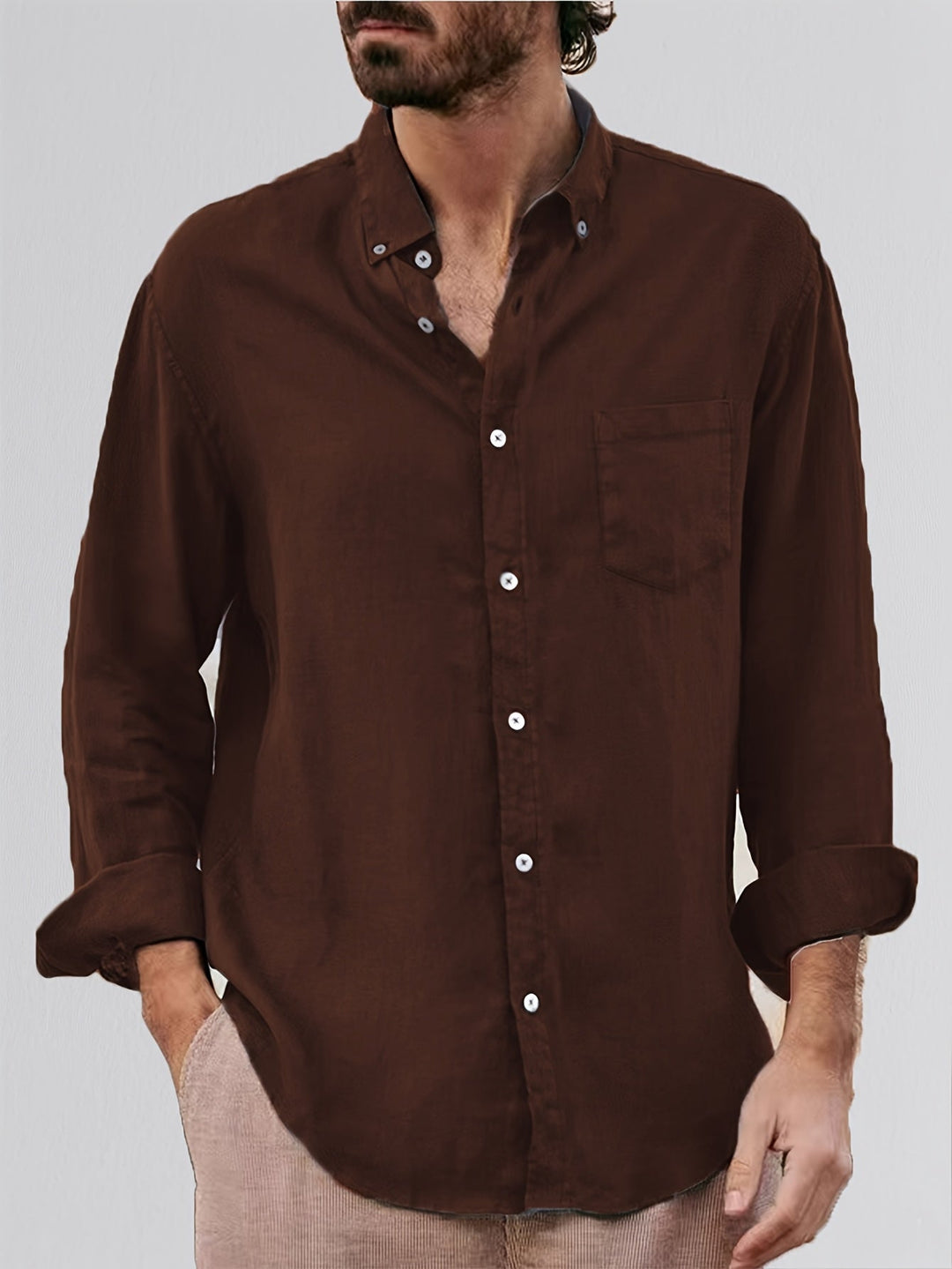 Deshawn - Camicia Classica Arrotolata