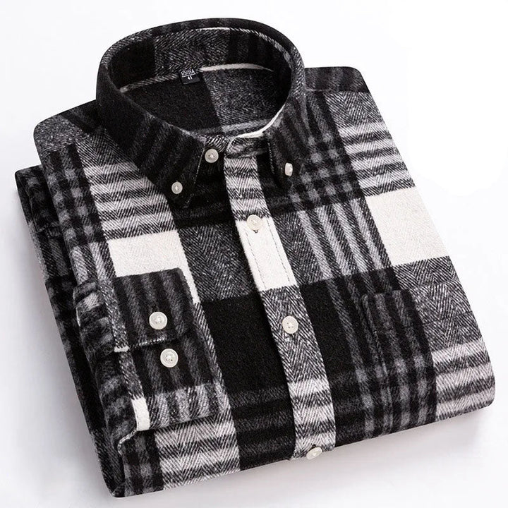 Joman - Camicia a Maniche Lunghe a Quadri Con Bottoni