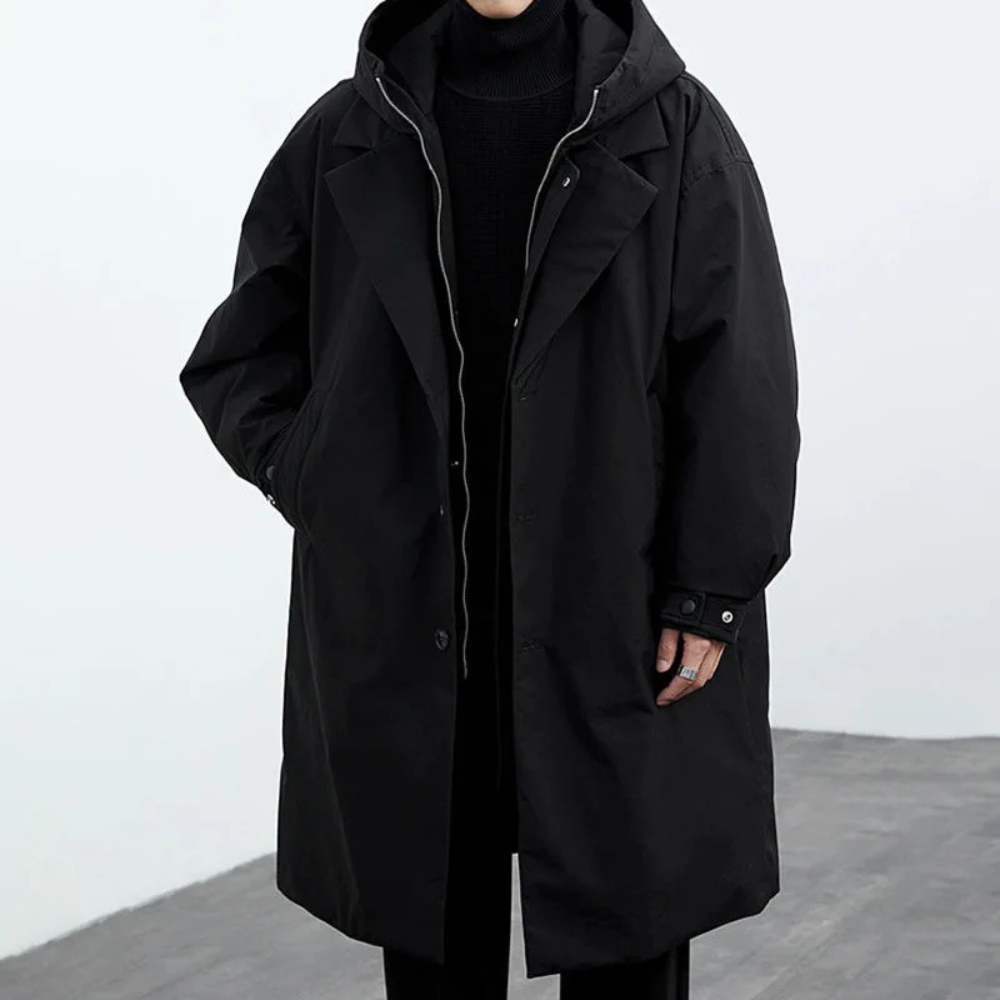 Krimz - Trench Con Cappuccio E Collo a Revers