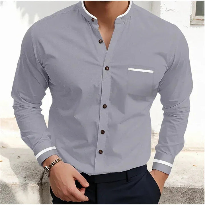 Askar - Camicia a Maniche Lunghe Con Bottoni
