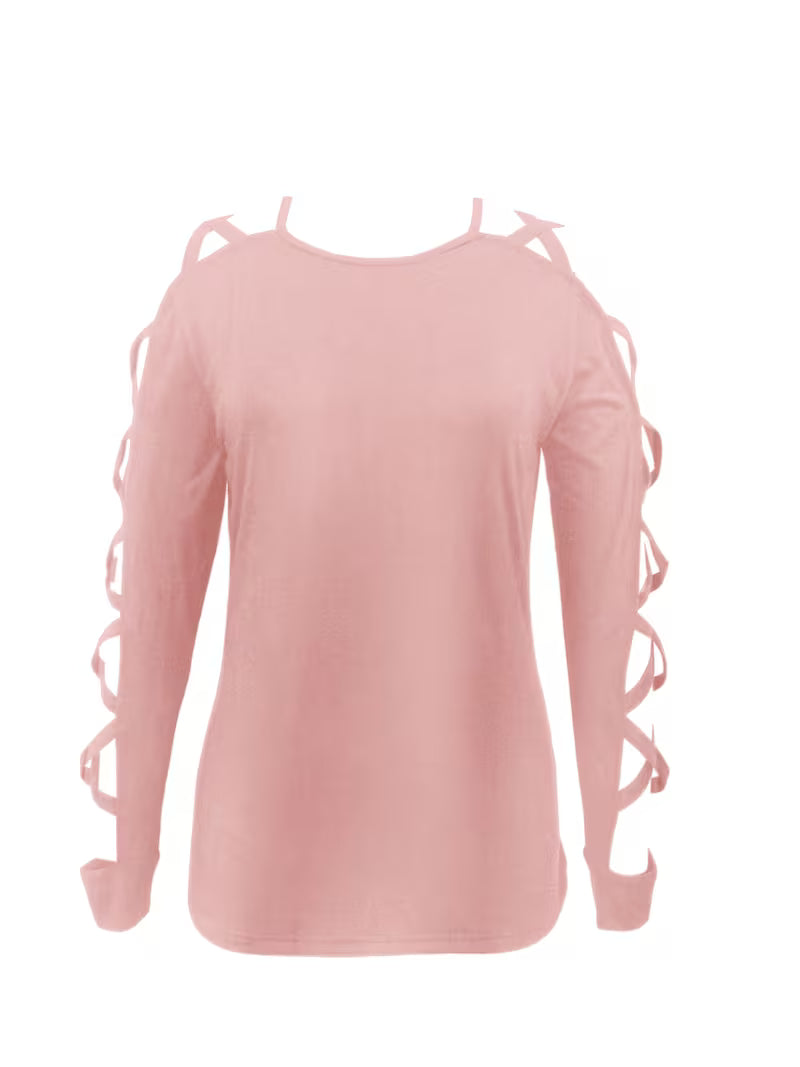 Yoonju - Camicia a Maniche Lunghe Con Ritagli E Maniche Incrociate