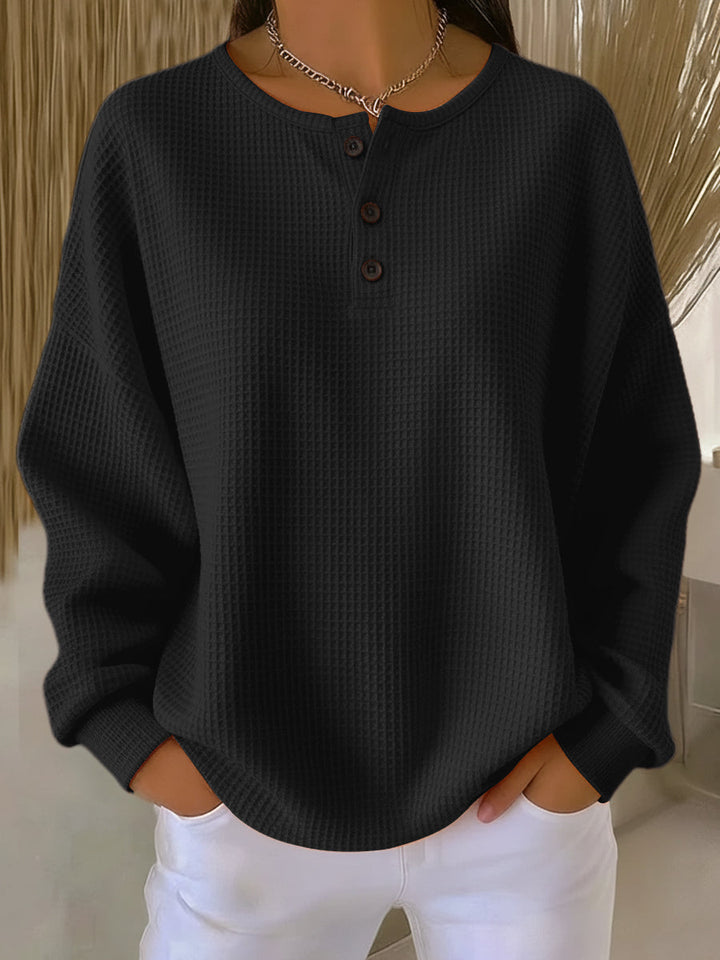 Ritona - Felpa Henley a Maglia a Rombi