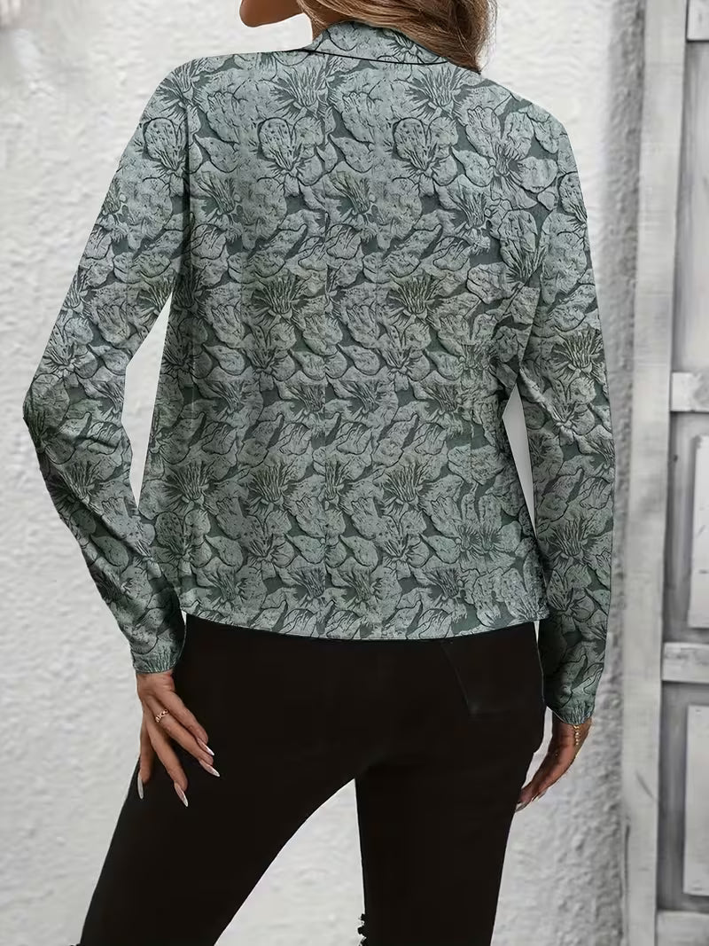 Tifany - Blazer a Maniche Lunghe con Stampa Floreale