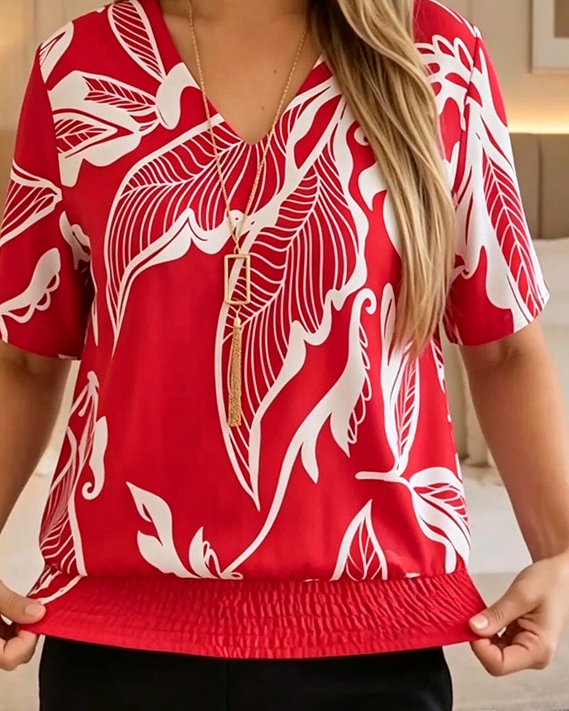 Isheba - Elegante Camicetta a Maniche Corte