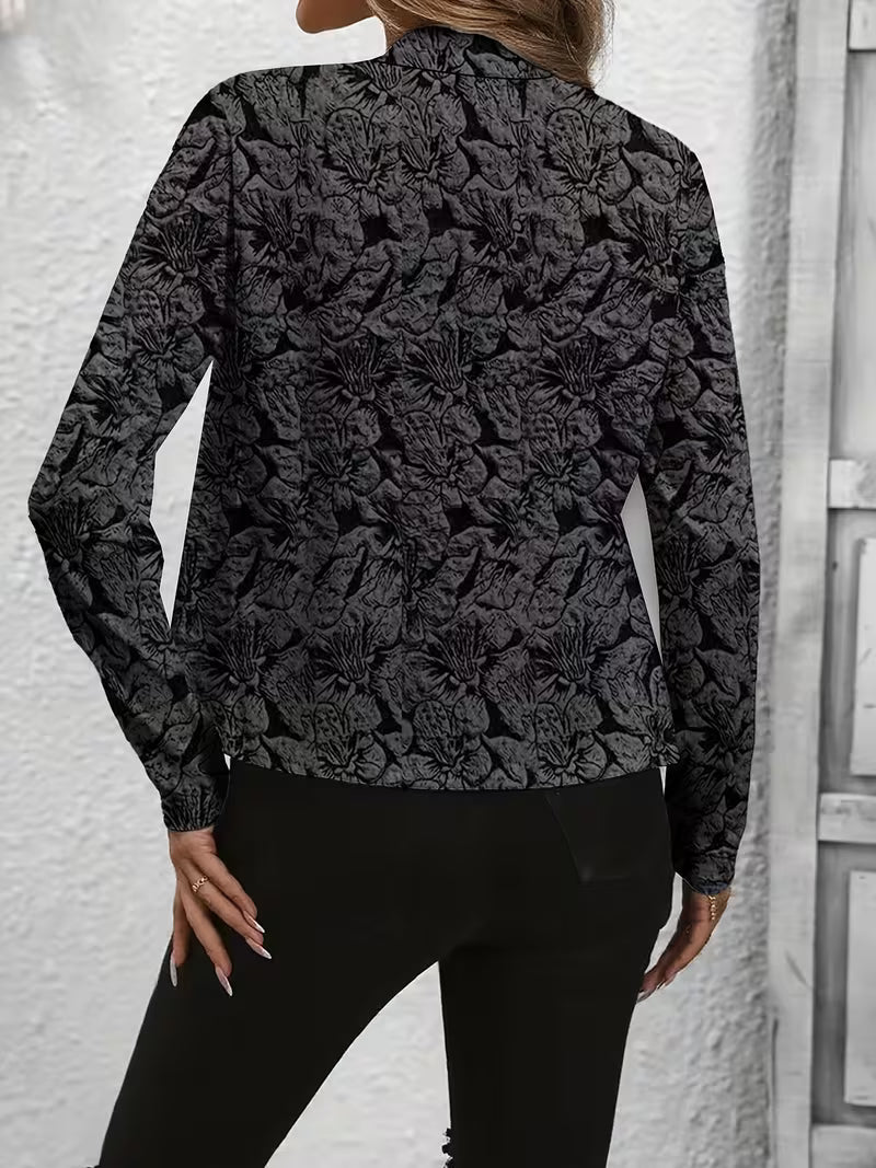 Tifany - Blazer a Maniche Lunghe con Stampa Floreale