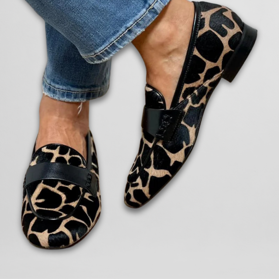 Estefania - Mocassini Alla Moda Con Stampa Di Giraffa