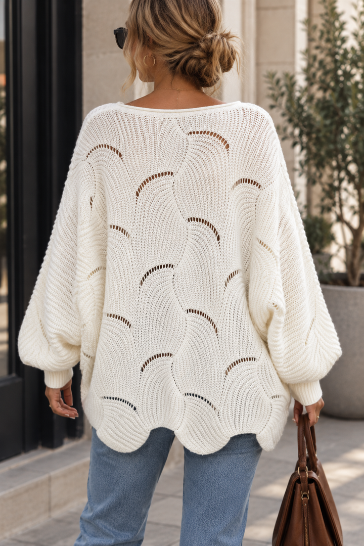 Zeyna - Maglione in Maglia a Maniche Lunghe