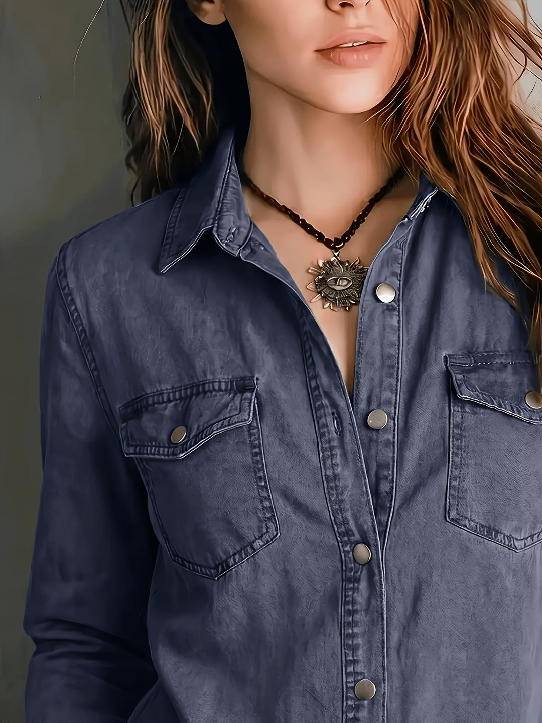 Blazka - Camicia Elegante Con Bottoni Sul Davanti E Taschino