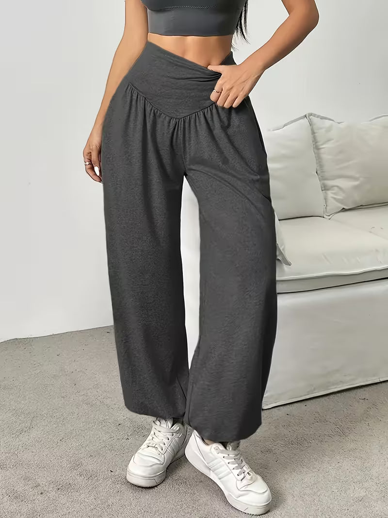 Millora - Pantaloni Morbidi, Elasticizzati E a Gamba Larga