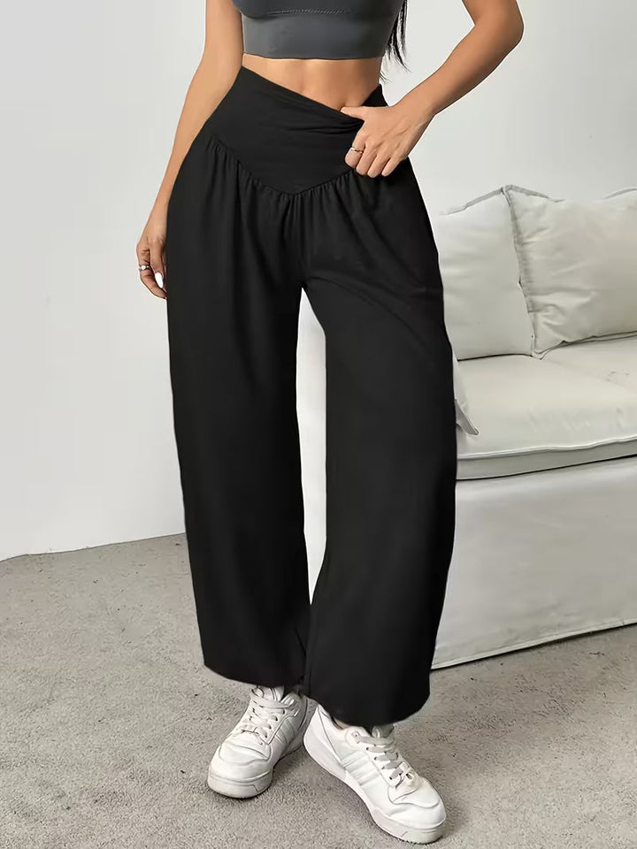 Millora - Pantaloni Morbidi, Elasticizzati E a Gamba Larga