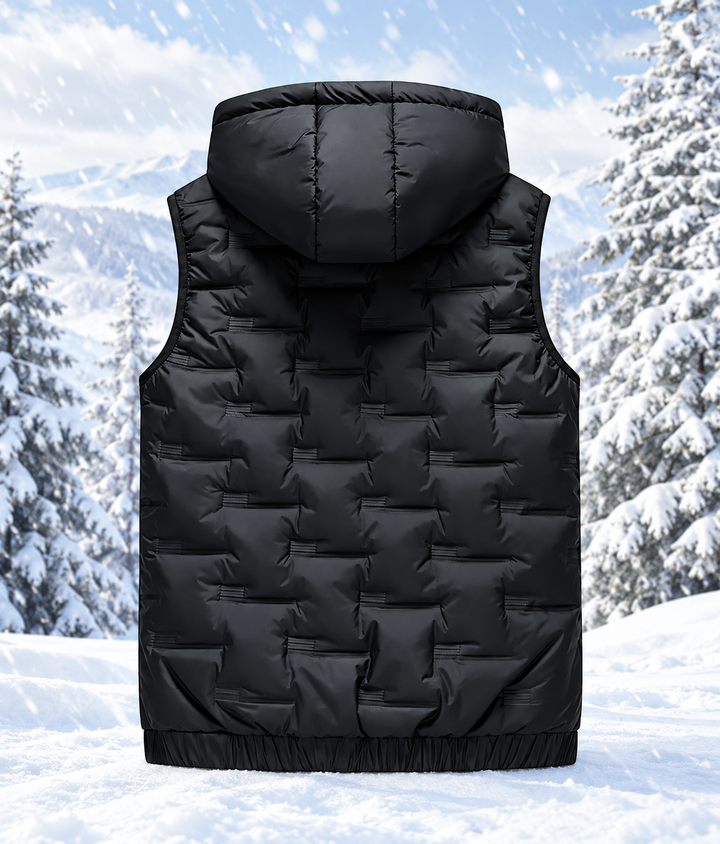Ragner - Gilet Morbido Con Cappuccio E Cerniera