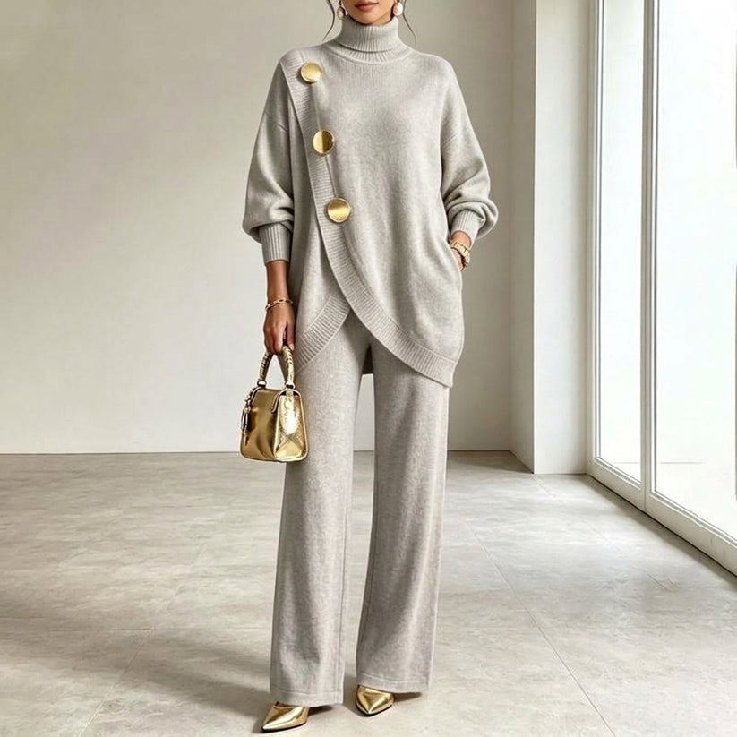 Niyana - Elegante Completo a Due Pezzi in Maglia