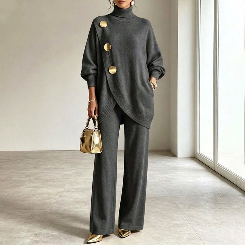 Niyana - Elegante Completo a Due Pezzi in Maglia