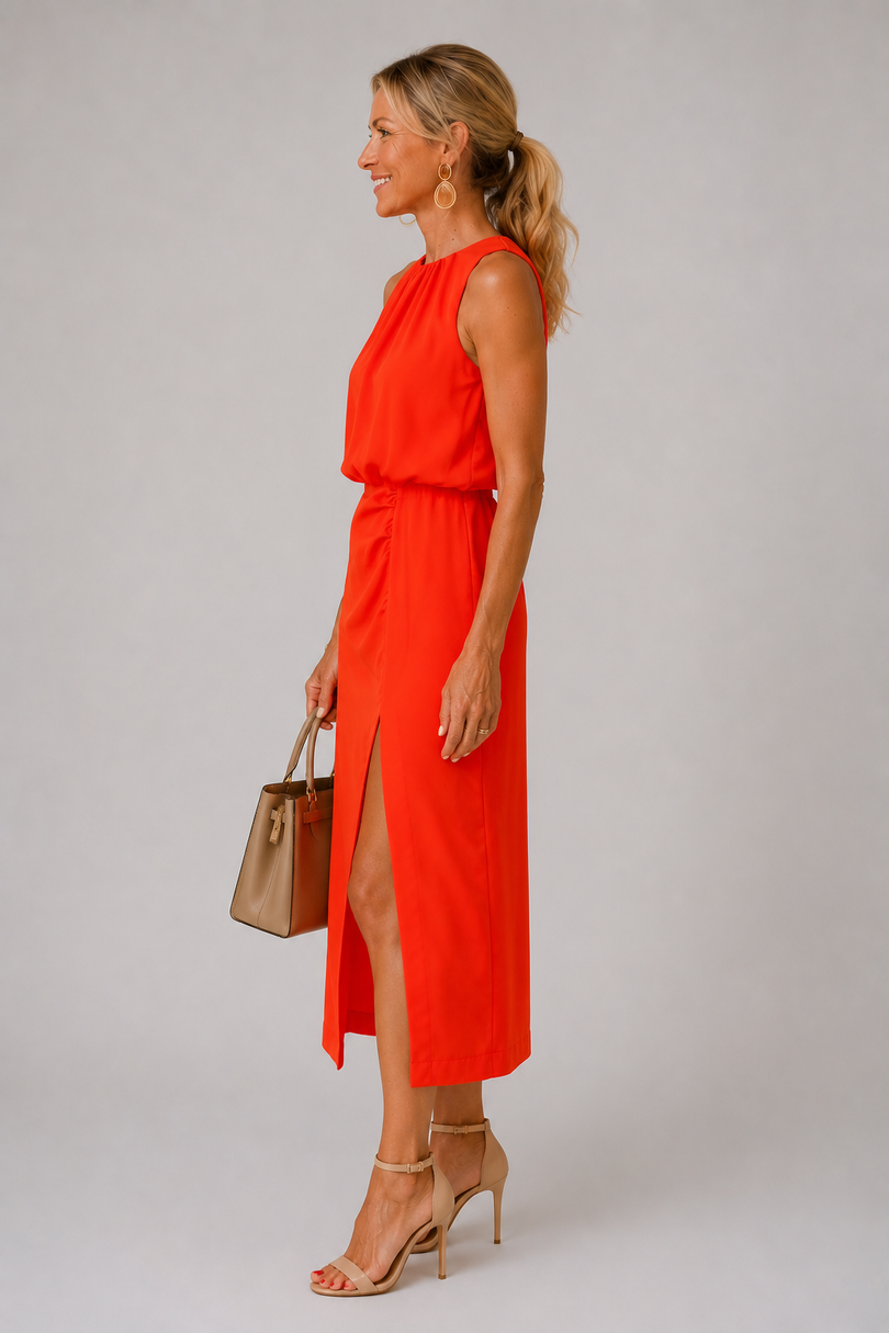 Antoinette - Abito Midi Con Spacco Laterale