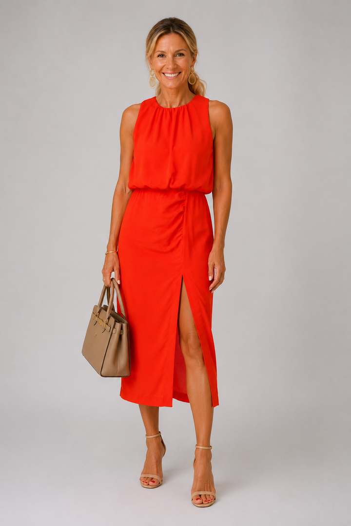 Antoinette - Abito Midi Con Spacco Laterale