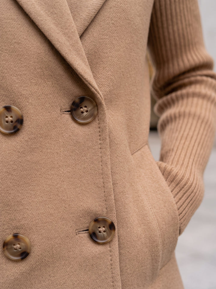 Nahide - Blazer con Maniche a Costine e Collo Con Revers