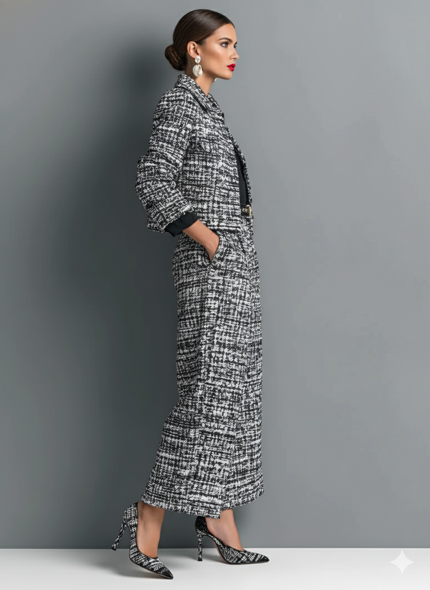 Aderet - Elegante Giacca a Maniche Lunghe e Pantaloni Casual