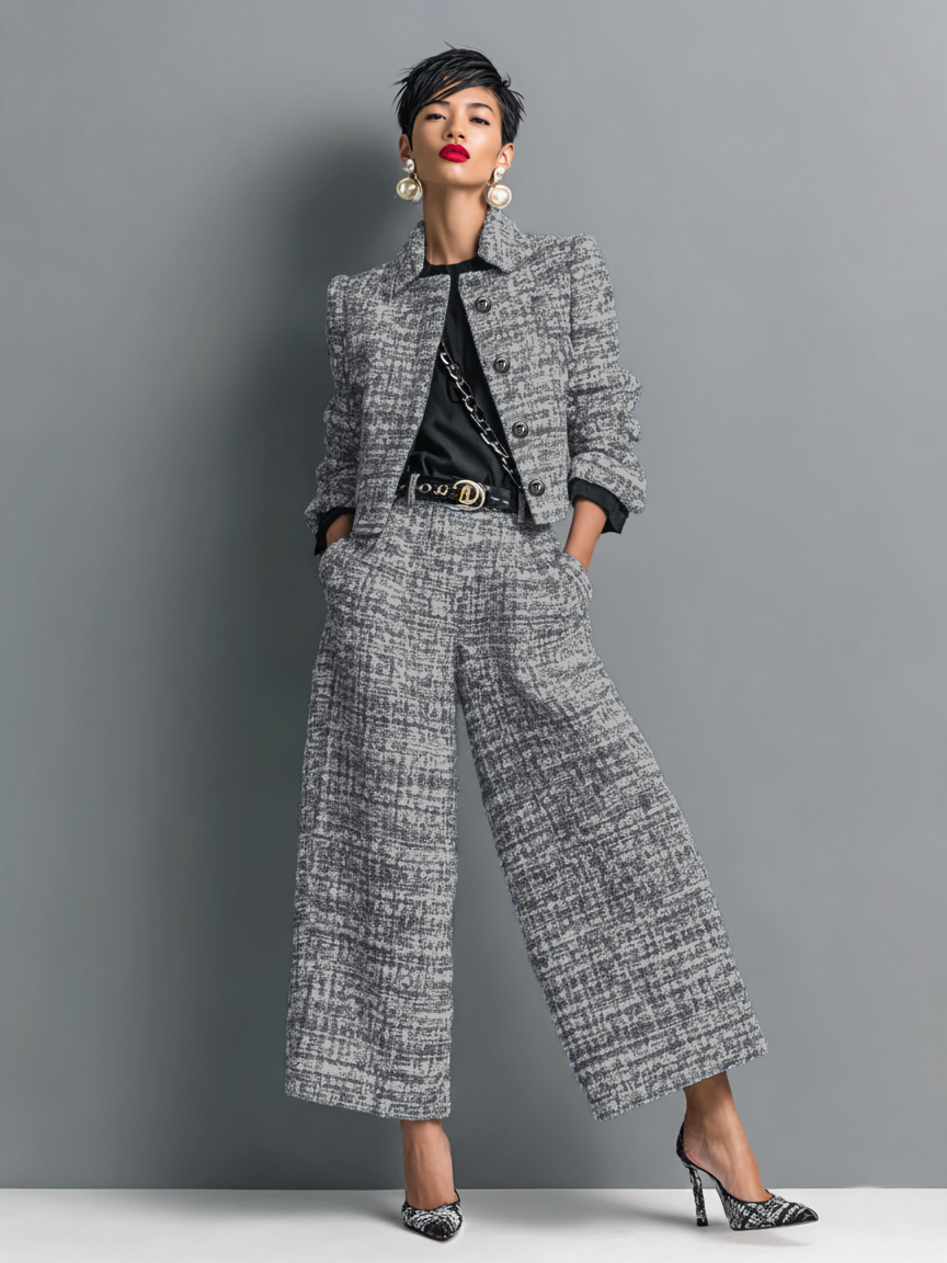 Aderet - Elegante Giacca a Maniche Lunghe e Pantaloni Casual