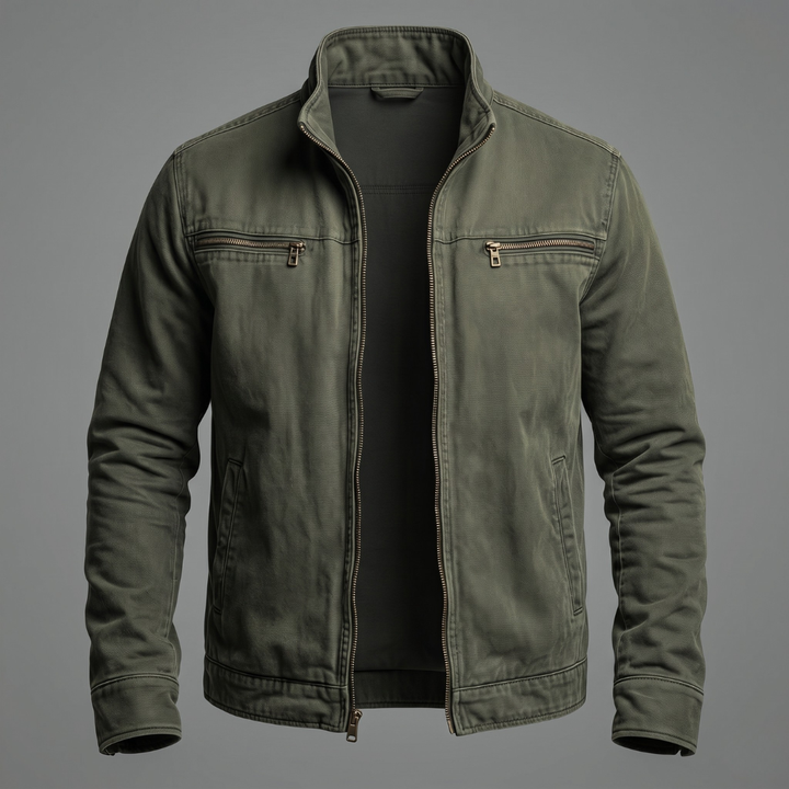 Narick - Giacca in Denim Dal Taglio Morbido Con Cerniera